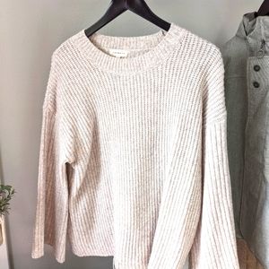 Boho Distressed Bell Sleeve Sweater